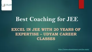 best coaching for jee