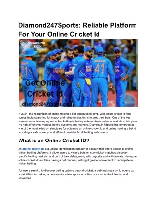 Diamond247Sports_ Reliable Platform For Your Online Cricket Id