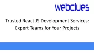 trusted react js development services expert