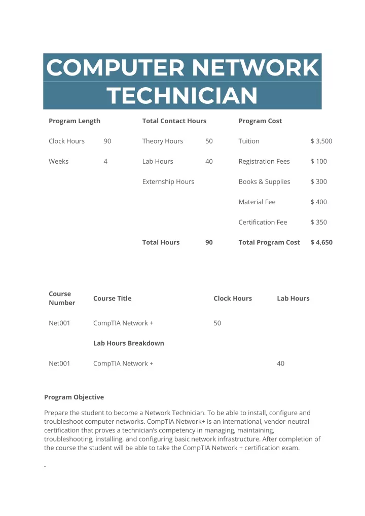 computer network technician