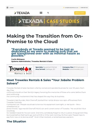 Making the Transition from On-Premise to the Cloud