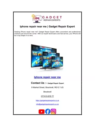 Iphone repair near me Gadget Repair Expert
