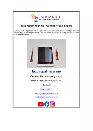 Ipad repair near me  Gadget Repair Expert