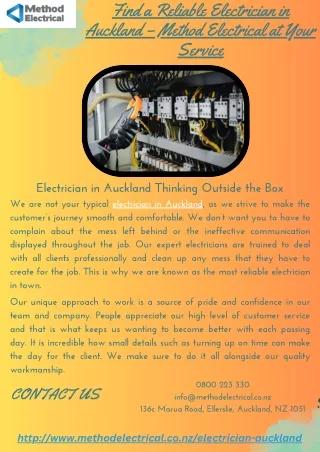 find a reliable electrician in auckland method