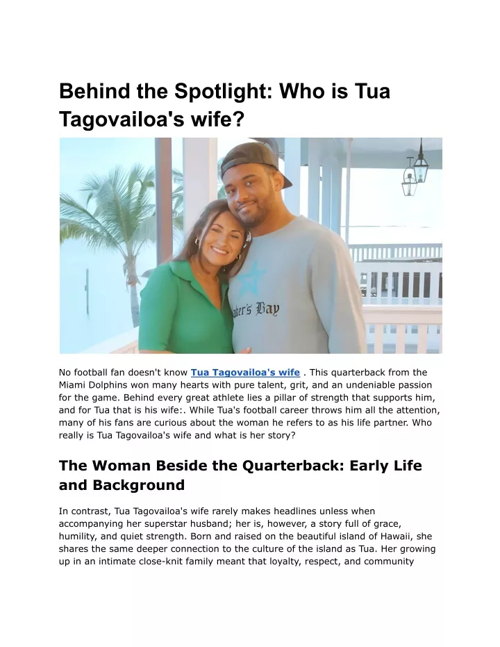 behind the spotlight who is tua tagovailoa s wife