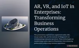 AR, VR, and IoT in Enterprises: Transforming Business Operations