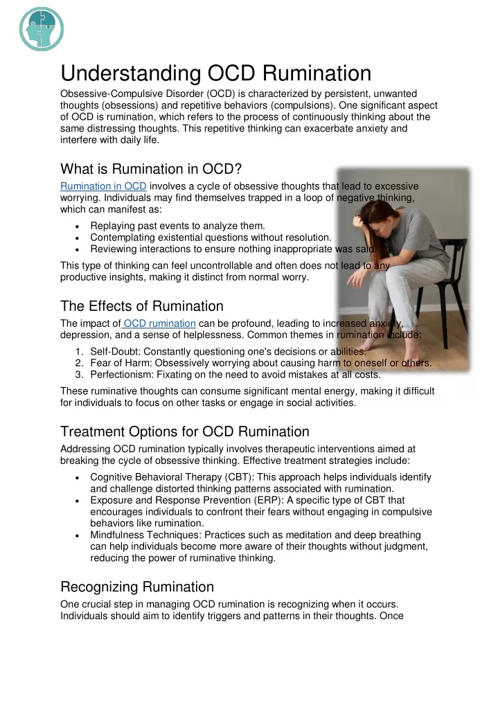 understanding ocd rumination obsessive compulsive