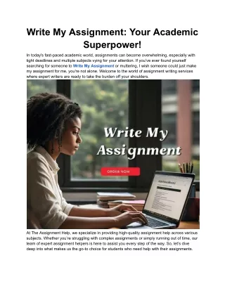write my assignment your academic superpower