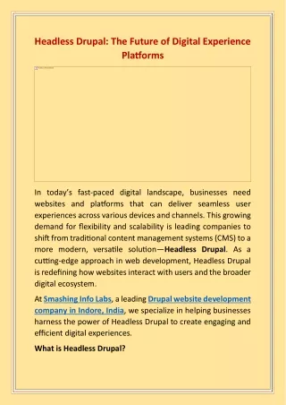 Headless Drupal The Future of Digital Experience Platforms