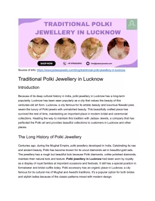 Traditional Polki Jewellery in Lucknow