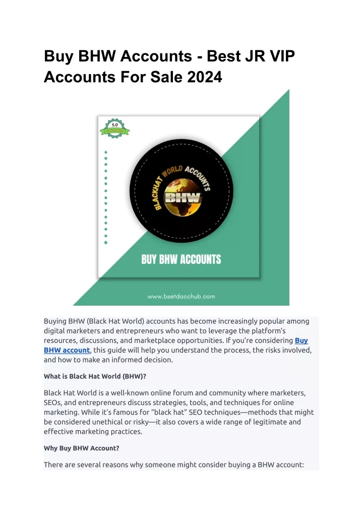 buy bhw accounts best jr vip accounts for sale