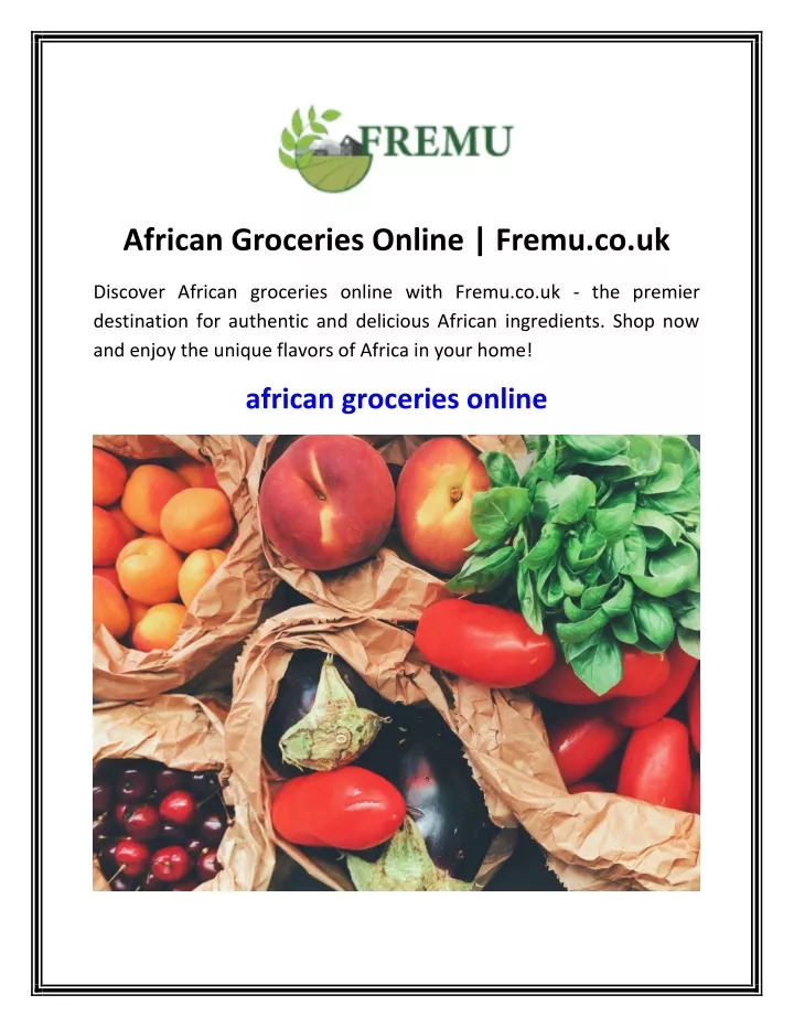 african groceries online fremu co uk