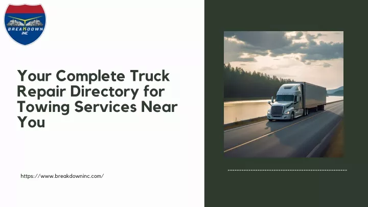 your complete truck repair directory for towing