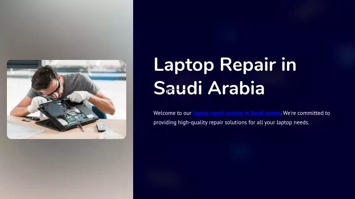 laptop repair in saudi arabia