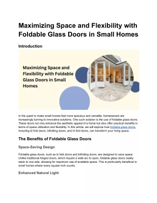 maximizing space and flexibility with foldable