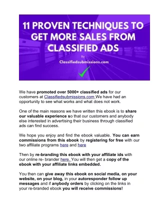 we have promoted over 5000 classified