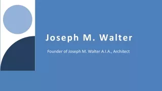 Joseph M. Walter - A Highly Motivated Professional - Largo, Florida