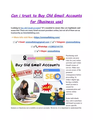 Can i trust to Buy Old Gmail Accounts for {Business use}