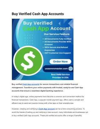 Buy Verified Cash App Accounts