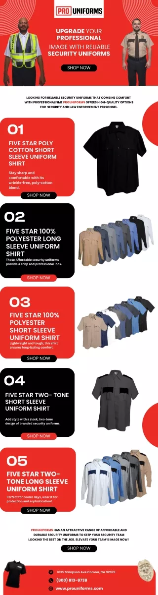 Upgrade Your Professional  Image with Reliable Security Uniforms
