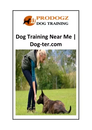 Dog Training Near Me  Dog-ter.com
