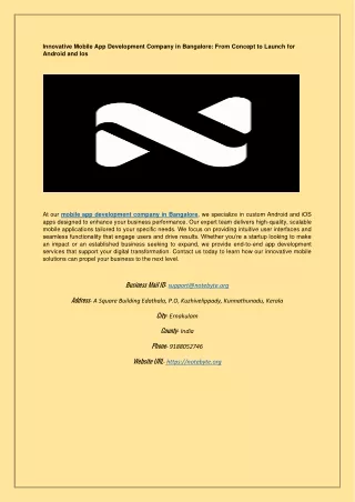 innovative mobile app development company