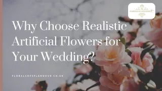 Why Choose Realistic Artificial Flowers for Your Wedding?