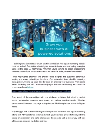 Looking for a complete AI-driven solution to meet all your digital marketing needs