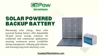 Solar Powered Backup Battery