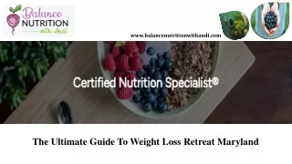 The Ultimate Guide To Weight Loss Retreat Maryland