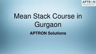 Mean Stack Course in Gurgaon