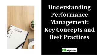 understanding performance management key concepts