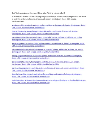 best writing assignment services dissertation