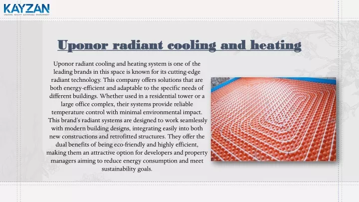 uponor radiant cooling and heating