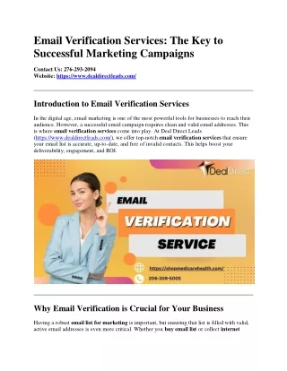 Email Verification service