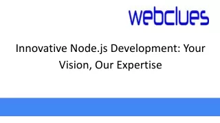 innovative node js development your vision