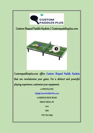 Custom Shaped Paddle Rackets  Custompaddlesplus com