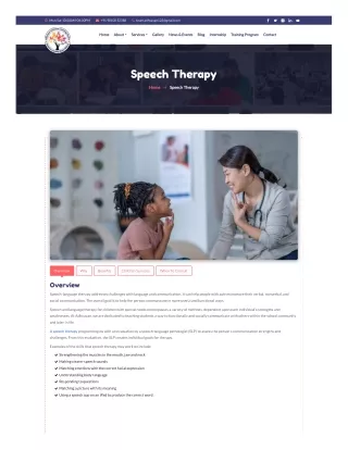 Speech Therapy Centre In Delhi