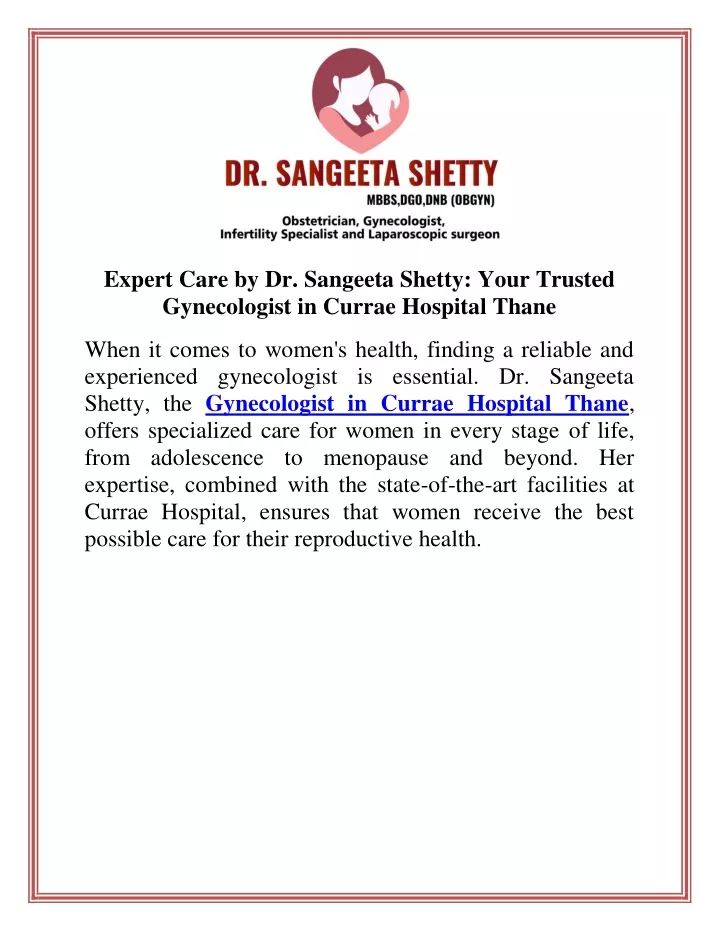 expert care by dr sangeeta shetty your trusted