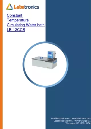 constant temperature circulating water bath
