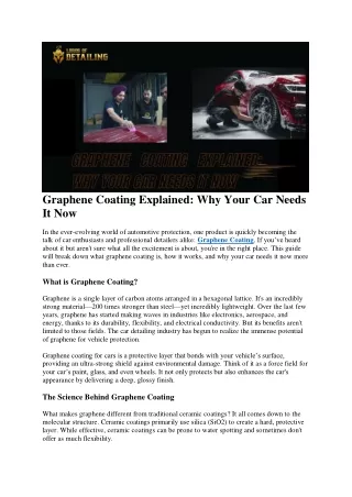 graphene coating explained why your car needs