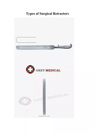 types of surgical retractors