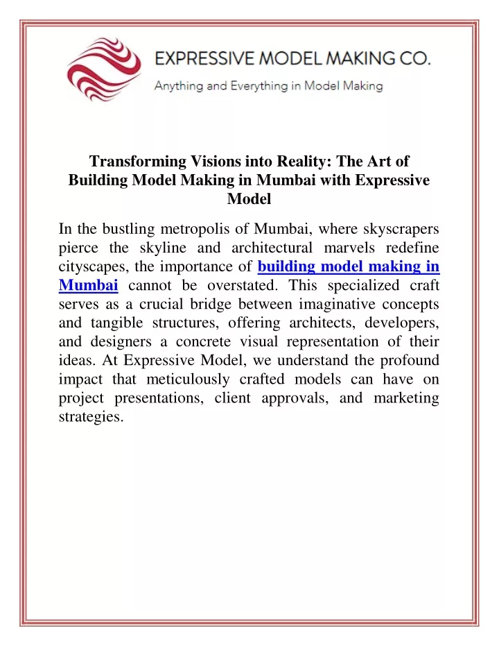 transforming visions into reality