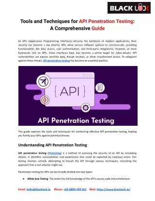 Tools and Techniques for API Penetration Testing_ A Comprehensive Guide
