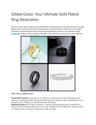 Your Ultimate Gold Plated Ring Destination
