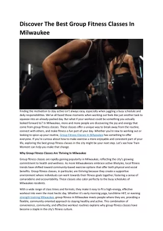 Discover The Best Group Fitness Classes In Milwaukee