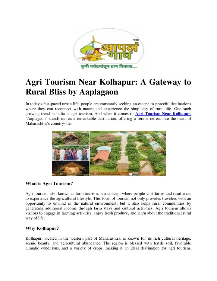 agri tourism near kolhapur a gateway to rural