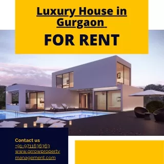 luxury house in gurgaon for rent