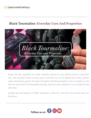 black tourmaline everyday uses and properties
