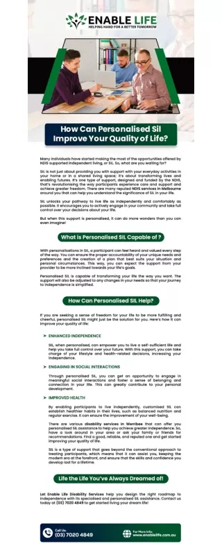 How Can Personalised SIL Improve Your Quality of Life